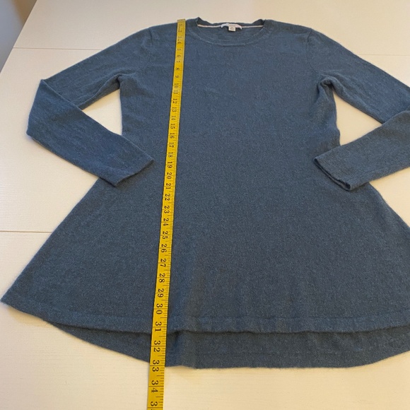 Isaac Mizrahi Live Teal Cashmere Tunic Sweater Size Medium - Picture 10 of 11